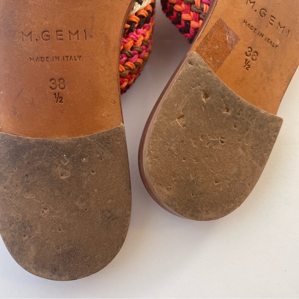 M. Gemi The Cecilia Sandal Leather Sole Woven Uppers 36.5 - Picture 6 of 8